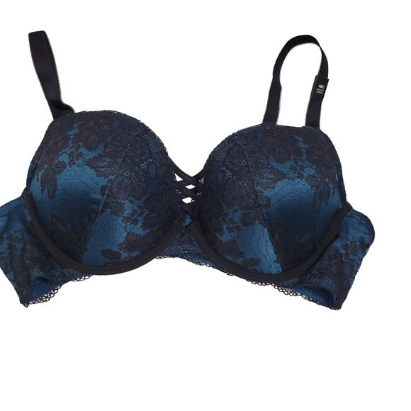 torrid Other - Torrid Curve Blue Lace Push Up Plunge Bra Size 40C NWT 53124-0805